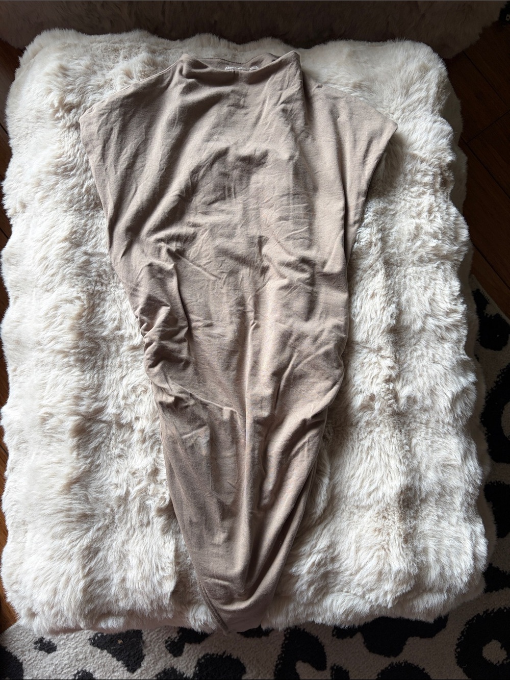 Abercrombie & Fitch Taupe Sleeveless Bodysuit